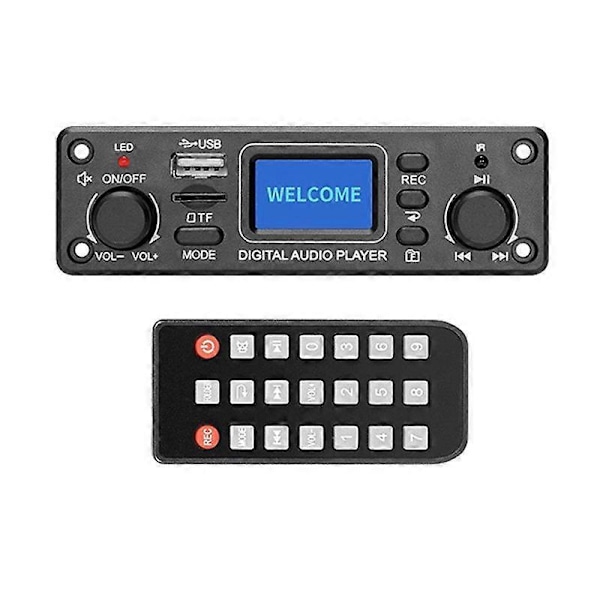 Digital Ljudspelare Bluetooth MP3-spelare Dekoderkort 128X64 DOTS LCD USB SD BT FM Musikspelare Modul TPM119B