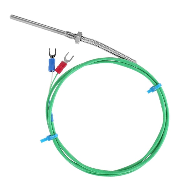 K-typ Termoelement Probe Tvinnad Par Skärmad Skruv Temperatursensor 0?200 Grön M6x50mm 1 meter YEMAA
