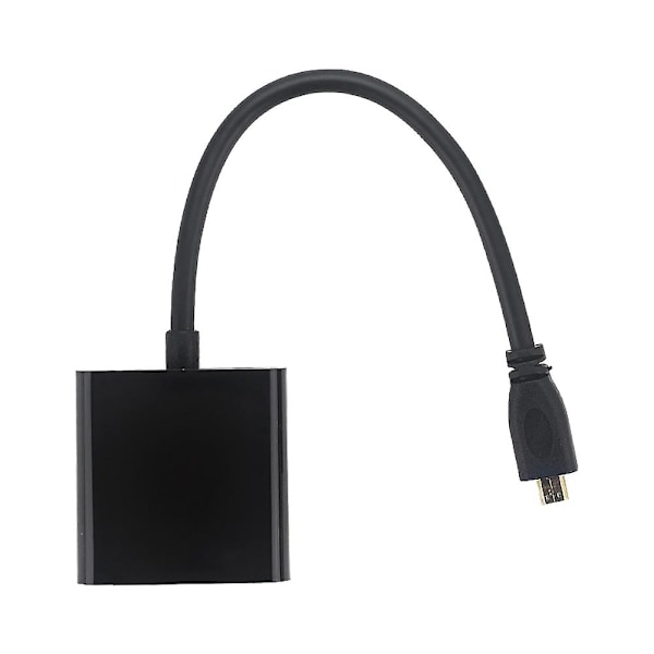 2x - til VGA Adapterkabel 1080p Videokonverter med Lydjack USB Strømkabel til Kamera Raspberry