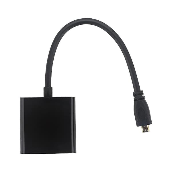 2x - til VGA Adapterkabel 1080p Videokonverter med lydkontakt USB-strømkabel for kamera Raspberry