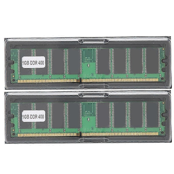 2 st Minnesmodul Stationär Dator Dubbelsidig 16-kärnig DDR 1GB 400MHZ PC-3200 YEMMA