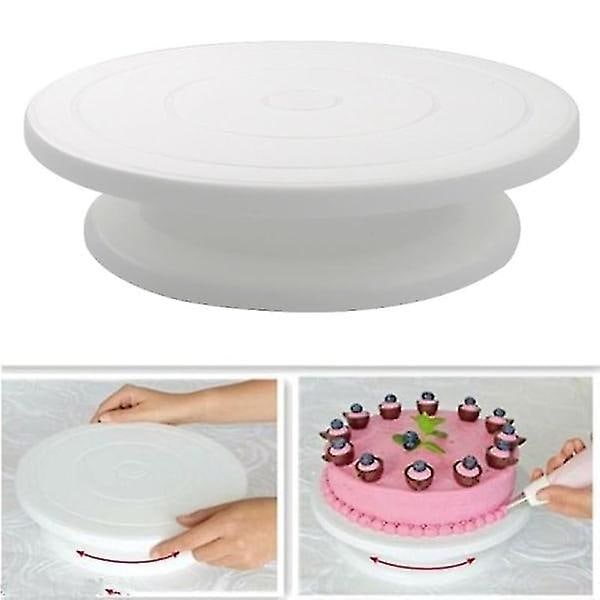 Cake barrel rotating - baking gear - cake turntable white