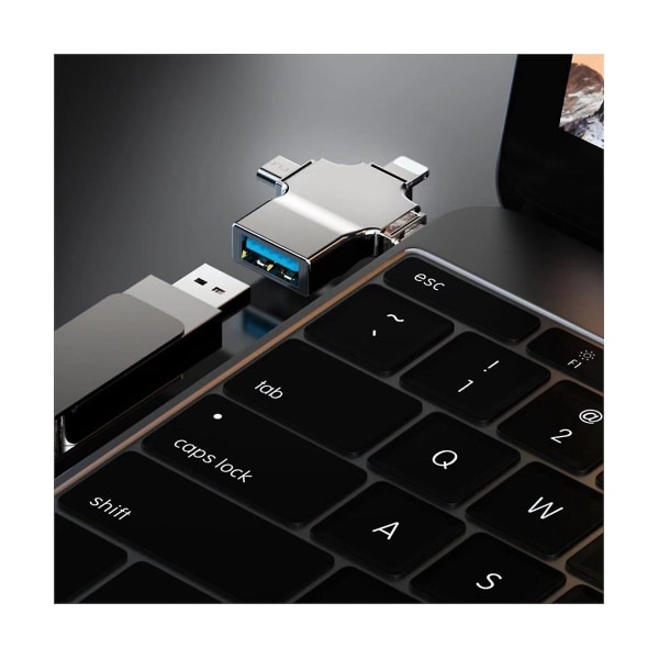 SD-kortleser Micro-kort Adapter 4 i 1 USB 3.0 Micro-SD til USB Kortleser USB for Apple Grensesnitt OTG Adaptador