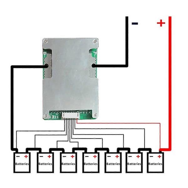 24V 50A 6S Litium-akku suojapiiri virta-akku tasapainotuksella/parannella PCB BMS suojapiiri