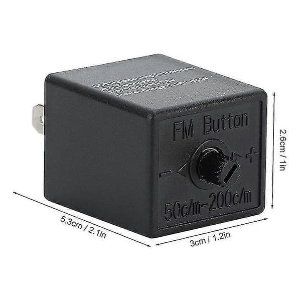 LED Blinkrelé, 12V 3-pins Justerbart LED Blinkrelé Blinklys for Bil