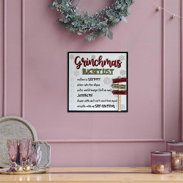 För Grön Skylt, för Grön Bucket List, Glowforge Fil, SVG Fil, Digital Fil, Laserskrivare, Jul, 2023