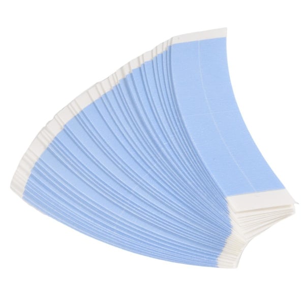36 stk/parti blå fast dobbelt tape parykk selvklebende forlenget hårtape Vanntett for Toupé blonder parykk film med skjærelinje