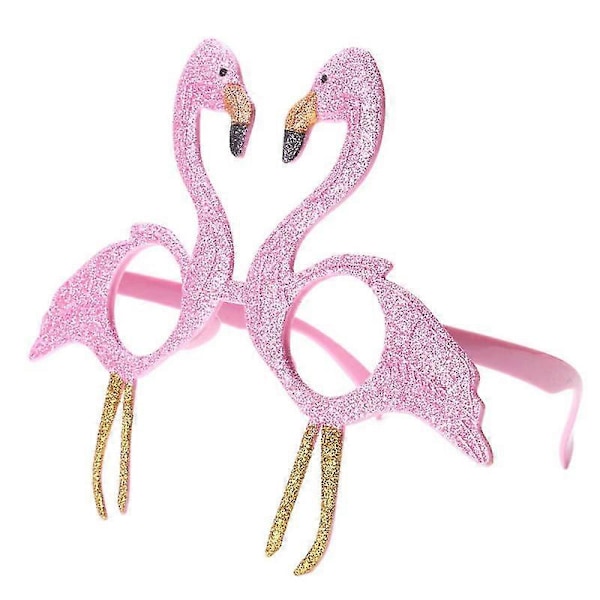 Nyhet Glitterrosa Flamingo Dekor Fanci-frames Party Tilbehør Briller Parodi Party