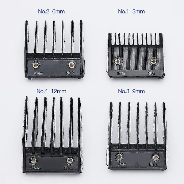 4-delt kamsett for Wahl med metallstøttet skjæreguide 3mm 6mm 9mm 12mm