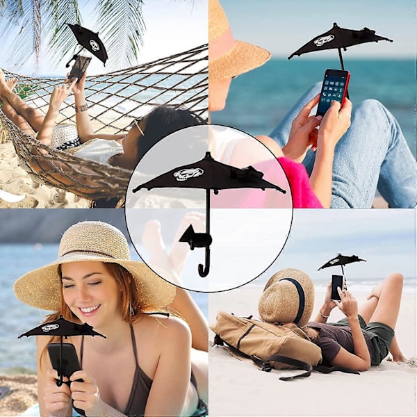 Søt Telefonparaply for Sol, Universell Justerbar Grise-Telefon Solskjerm, Mote Stativ Solskjerm med Silikon Sugekopp Feste Mobiltelefonholder