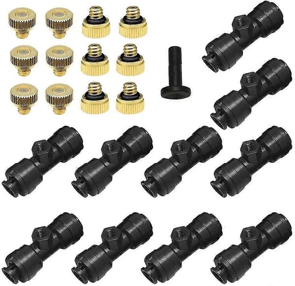 1/4'' Slip-lock dysesett for tåkelegging, tåkedyser for terrassetåkesystem