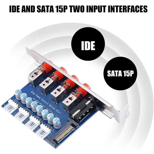 HDD Strømkontrollbryter Harddiskvelger SATA-stasjonsskifter for stasjonær PC