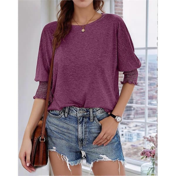 Dame Crew Neck Casual Tunika Topper Vinrød S
