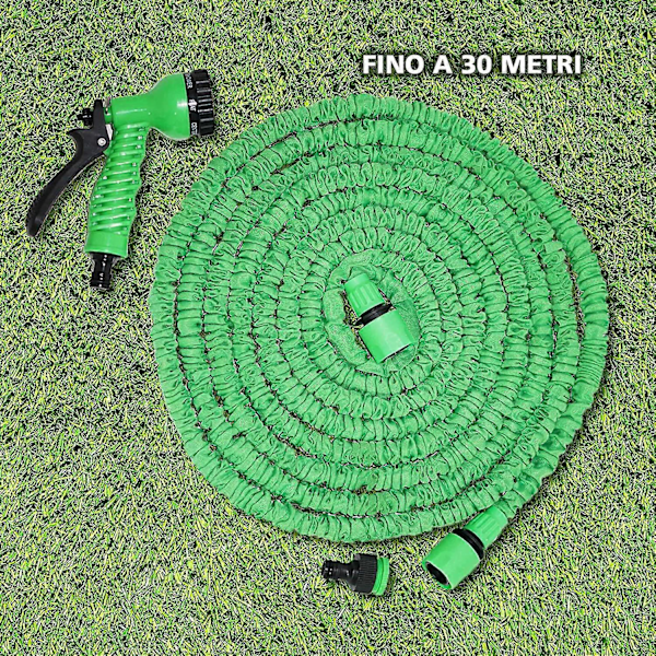 Have-Gardens Udvidbar Have Slange, Sammenklappelig Slange med Krog, 7 Funktioner, Udvidbar Have Slange med 7 Dyser, 30m.