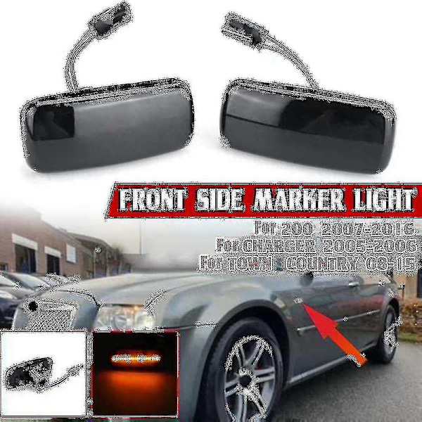 Til Chrysler 200 300c Sebring Dodge Caliber Nitro Lancia Jeep Compass Bil Led Side Marker Lys Tur