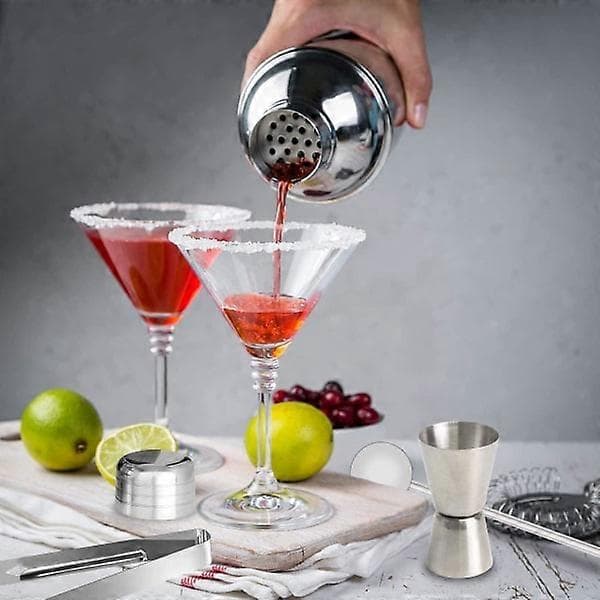 Cocktail Mixer Sæt - 5 dele Sølv Shaker Kande Cocktail Mixer Bar Værktøj Bartender Sæt