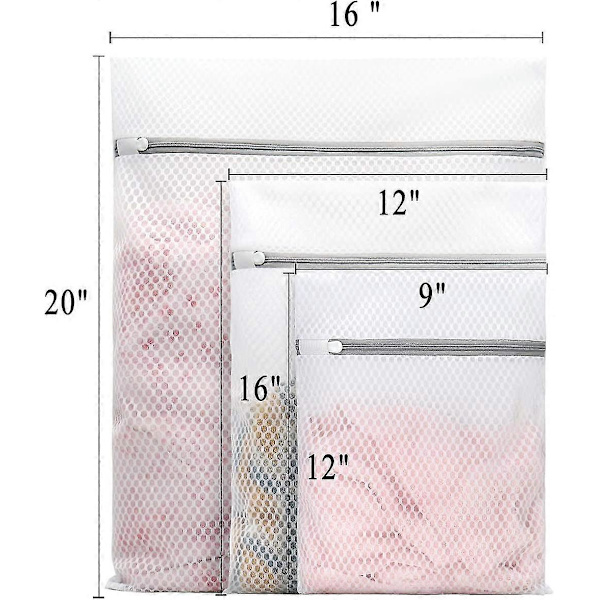 3 st Tvättnät, 1 Stor 1 Medium 1 Liten