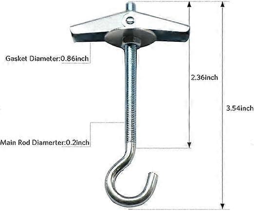 Loftkroge 12-pak Spring Toggle Wing Bolts Vægmontering Loftkroge Kraftig Pothook