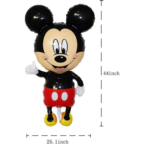 45 Tommer Gigant Jumbo Størrelse Mickey Figur Folieballon Minnie Mus Balloner Til Børnefødselsdagsfest Dekoration