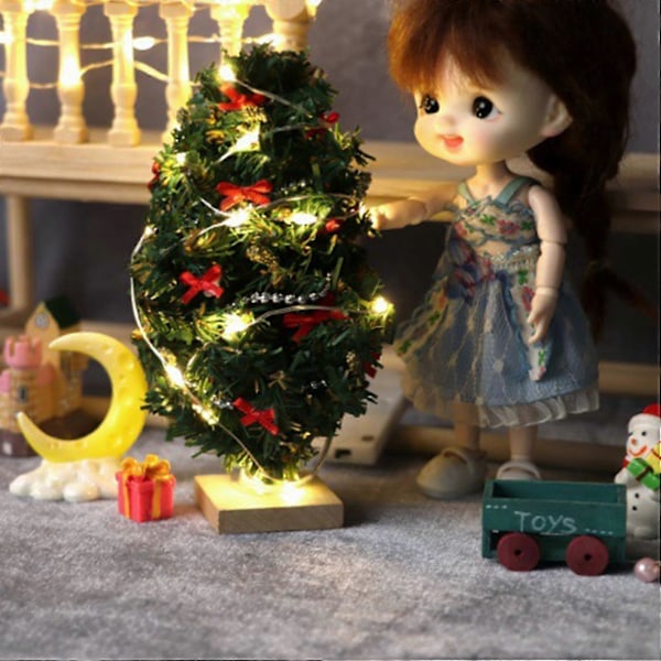 WJTG 1/12 Dockskåp Miniatyr LED Ljusslinga för JuldekorationJ