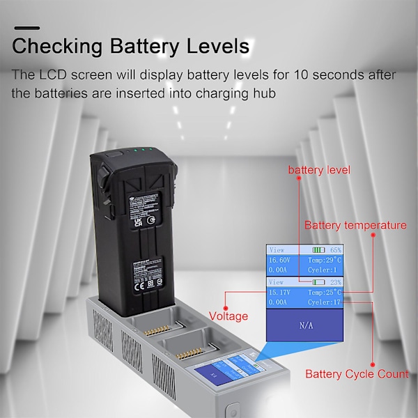 USB Batterilader til Mavic 3 Drone Flybatteri USB Opladningshub Digital