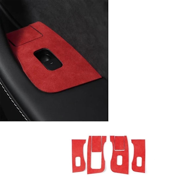 For Model 3 Model Y 2019-2023 Bilvindusheis Bryter Kontrollpanel Knapp Dekor Klistremerke Interiør Lhd Svart