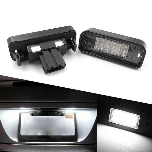 2 stk. Hvide LED Nummerpladelys Lampe til W220 S-klasse 1999-2005