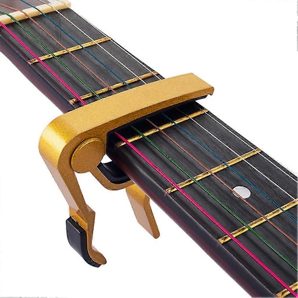 Akustisk/elektrisk/klassisk gitarr capo i aluminiumlegering, snabb byte av tonart, svart