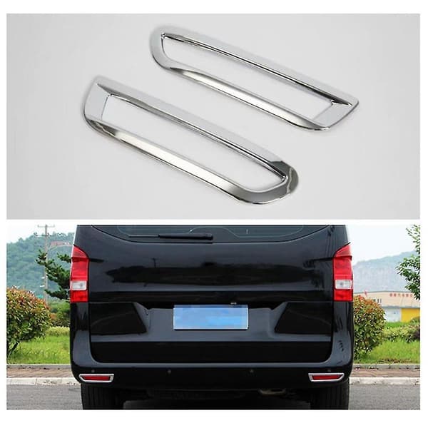 För - (w447) V-klass 2017-2020 Abs Krom Bakre Reflektor Dimljus Lampskydd Trim Bezel Ram Styling