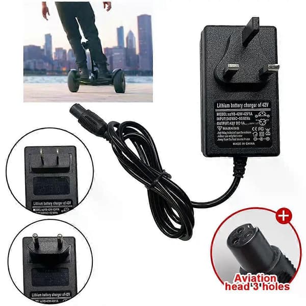 1~5 STK 42V 1A Balance Bil Elektrisk Scooter Strømadapter Oplader US/EU/UK Stik Mini Hoverboard Oplader Til /Hoverboard EU 1pc