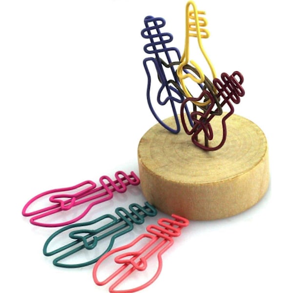 200 pærepapirclips, plastbelagte farvede specialformede 4D-clips