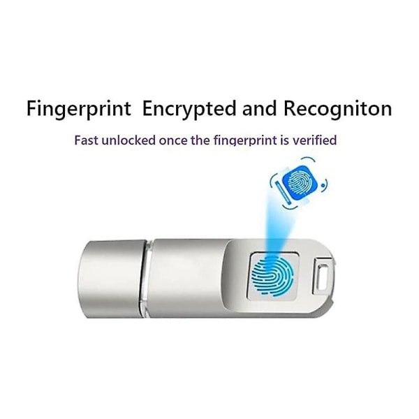 Fingerprint USB3.0 Flash Drive 32G Nøjagtig Identifikation Privatlivsstyring Nøgle USB Fingerprint F