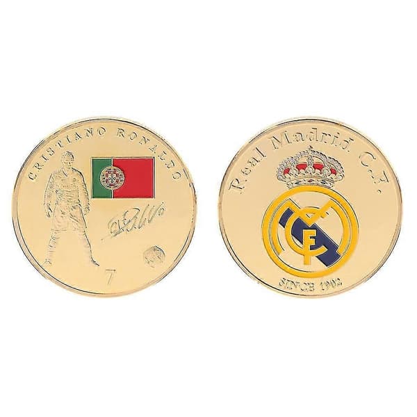 Mindemønt Fodbold til Superstar Cristiano Ronaldo Samling Kunst Souvenir