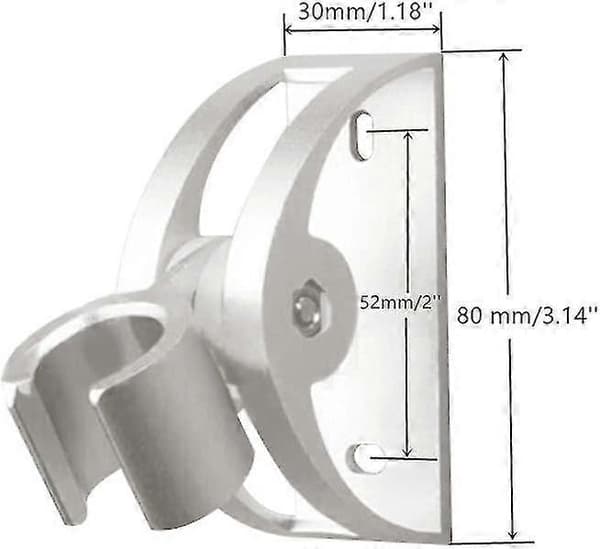 Roterande Duschhållare Blank Aluminium DIY Badrum Solid Duschhuvudhållare