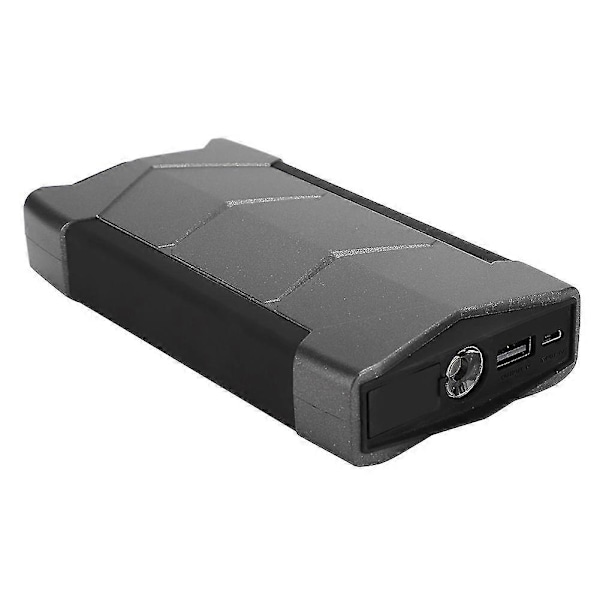 12000mAh Multifunktionel Bil Jump Starter 12V Oplader Batteri Power Bank Sort