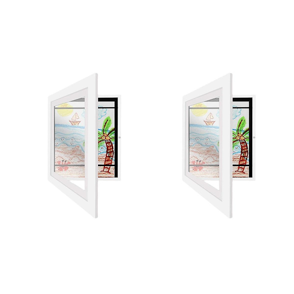 [2-pack] Barnramar för barn Barnramar Frontöppning Barnkonstverk A4 Bildramar Utbytbara konstverk