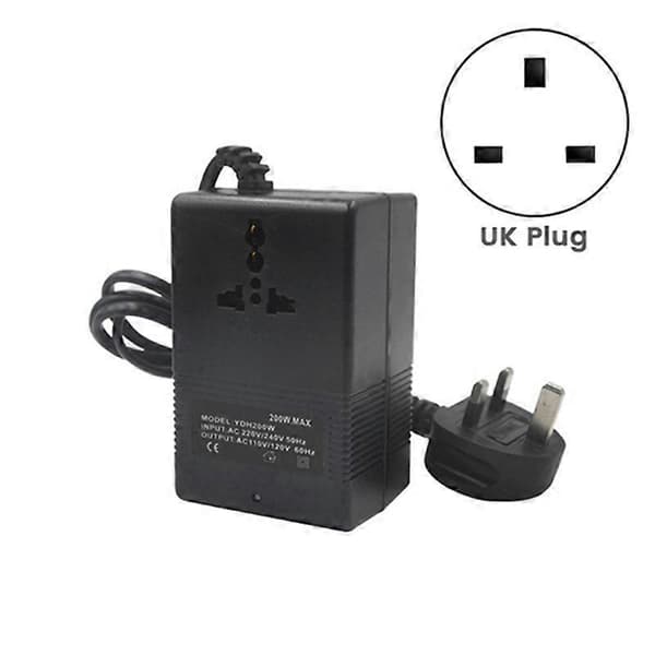 200W Spänningsomvandlare 220V till 110V Transformator Nedtransformator Spänningsomvandlare Reseadapter U