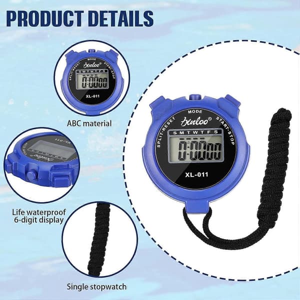 2025 Ny Stopur Timer Sportsdommer Digitalt Ur Bærbart Vandtæt Stopur Intervaltræningstimer