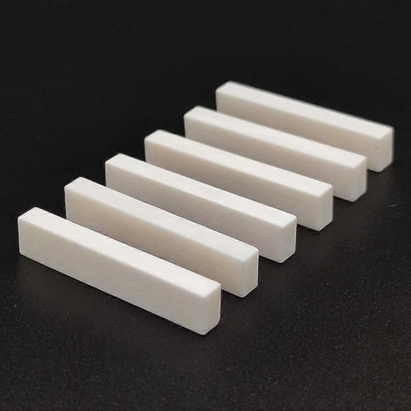 6 stk. Guitar Blank Bone Nut lavet af knogle 52X6X10mm til elektrisk & klassisk & cigar guitar, banjo, U