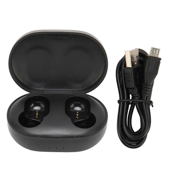 Kablet Opladningsetui Erstatning USB Opladning Øretelefoner Oplader Etui til Redmi AirDots 2 Sort YEMMA