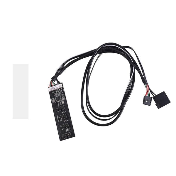 USB 2.0 9-pins Header 1 til 4 Utvidelseshub Splitter Adapter Konverter USB 1 til 4 Hann 20cm 9-pins Inte