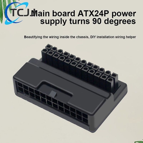 Atx Power Plug Adapter Moderkort till 90 grader Datorkomponenttillbehör Modulärt gör-det-själv