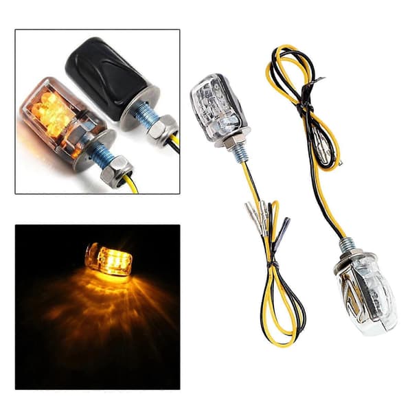 Mini LED Blinklys 12v - Super Klare Motorcykel Blinklys - 2 Stykker