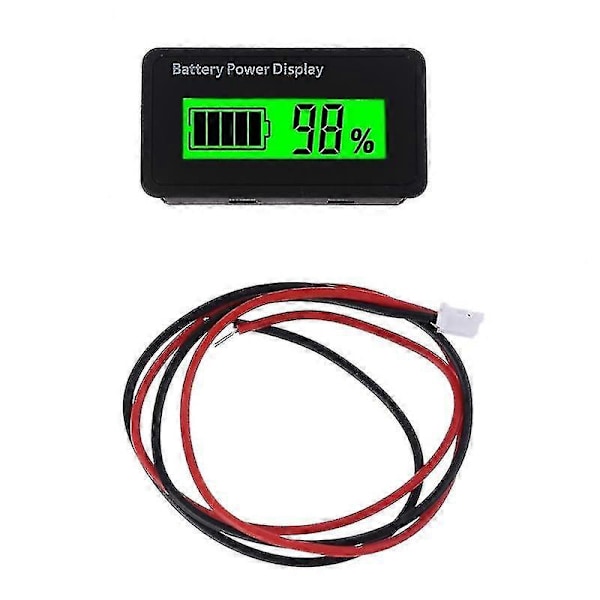 12v 24v 48v Batterikapacitetsindikator Golfbil Spänningsmätare Med LCD-Display