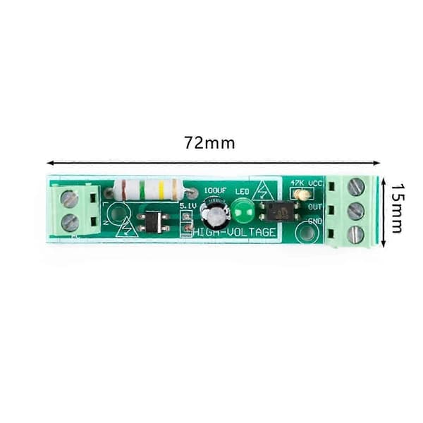 1 stk kanal AC 220V optokobler modul isolasjon høyspent optoisolator