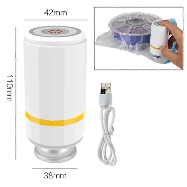 Mini Vakuumforsegler Bærbar USB Elektrisk Luftpumpe