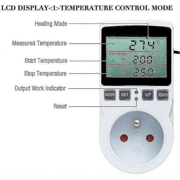 Digital / Ing Ing Tat Socket LCD Temperatur, 230V For Temperatur / Terrarium Tat (socket) (b