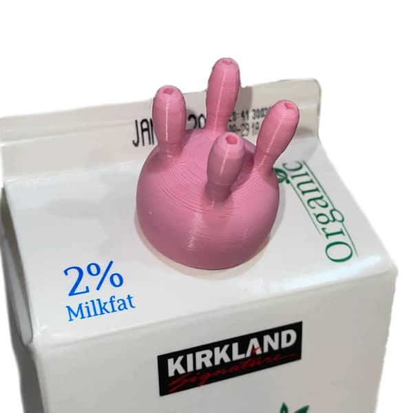 Mjölkkapsellåda lock 3D-utskrift mjölk lock mjölklåda vackert roterbart lock ko modell