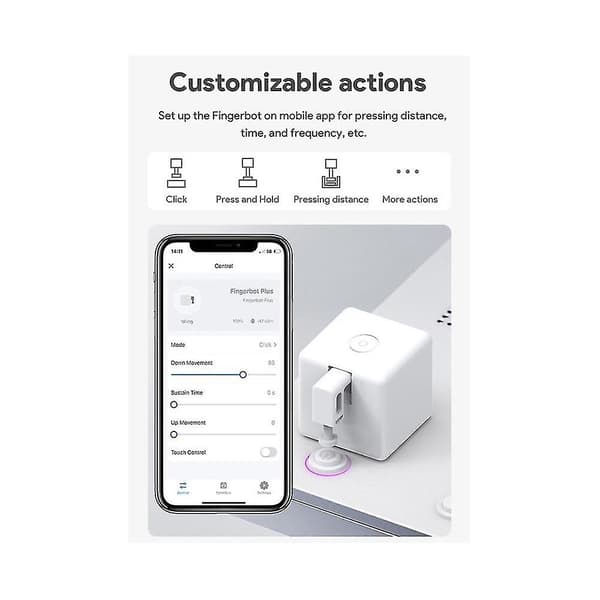 Tuya Smart Fingerbot Plus+verktøysett Zigbee Bryter Bot Knapp Smart Hjem Smart Life App Stemmekontroll Wi