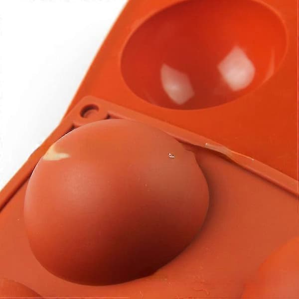 6 Halvcirkelformede Silikone Kageforme Køkkenbageforme Halloween 3d Chokolade Sfæriske Forme